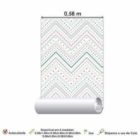 Papel de Parede Adesivo Chevron Branco 249302248 - Papel na Parede