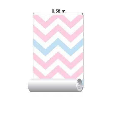 Papel de Parede Adesivo Chevron Colorido Zig Zag 9545 - Papel na Parede