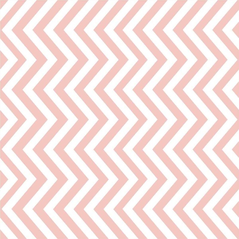 Papel de Parede Adesivo Chevron Rosa e Branco N04136 - Papel na Parede