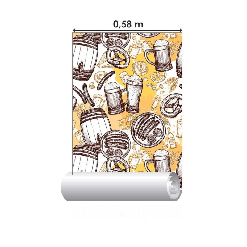 Papel de Parede Adesivo Choop Cerveja N03048 - Papel na Parede