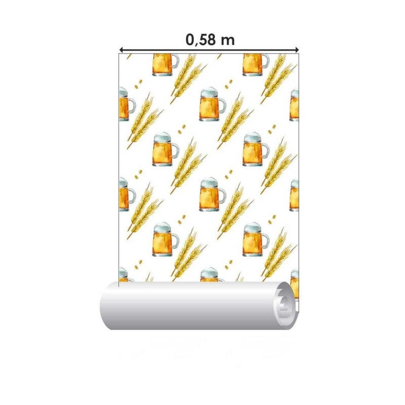 Papel de Parede Adesivo Chopp Gelado N03054 - Papel na Parede