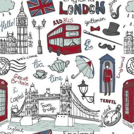 Papel de Parede Adesivo Cidade Londres Desenho 289831442 - Papel na Parede