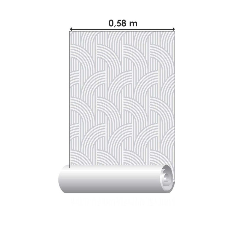 Papel de Parede Adesivo Cinza Geométrico N06207 - Papel na Parede