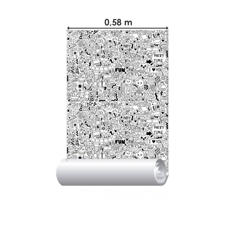 Papel de Parede Adesivo colorir jovem N014084 - Papel na Parede