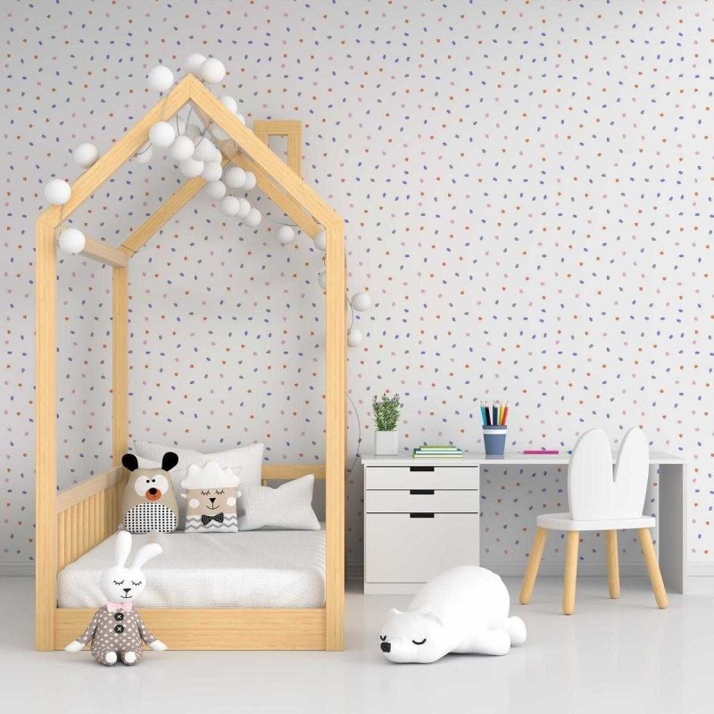 Papel de Parede Adesivo Confeti Colorido N05022 - Papel na Parede