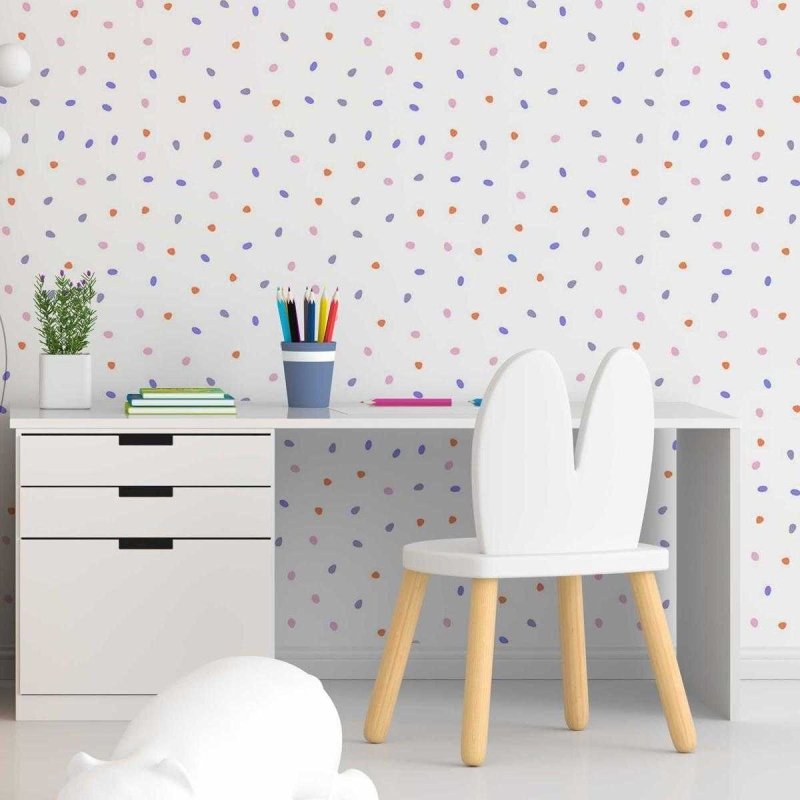 Papel de Parede Adesivo Confeti Colorido N05022 - Papel na Parede