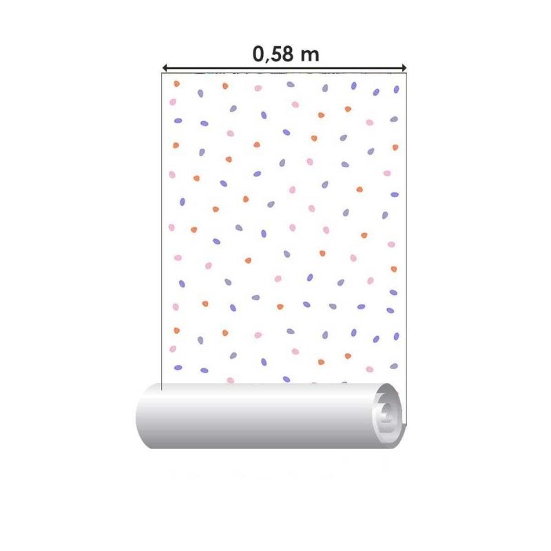 Papel de Parede Adesivo Confeti Colorido N05022 - Papel na Parede