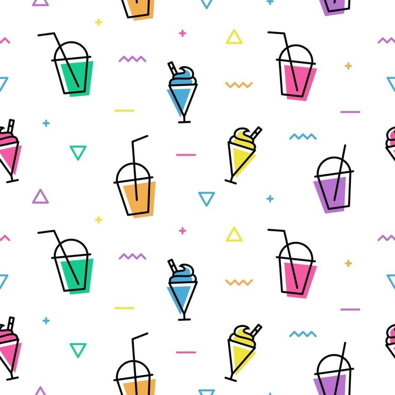 Papel de Parede Adesivo Copos Coloridos N03045 - Papel na Parede