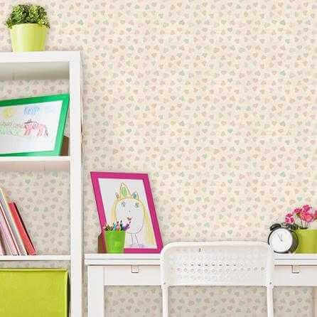 Papel de Parede Adesivo Coração Colorido 127274729 - Papel na Parede