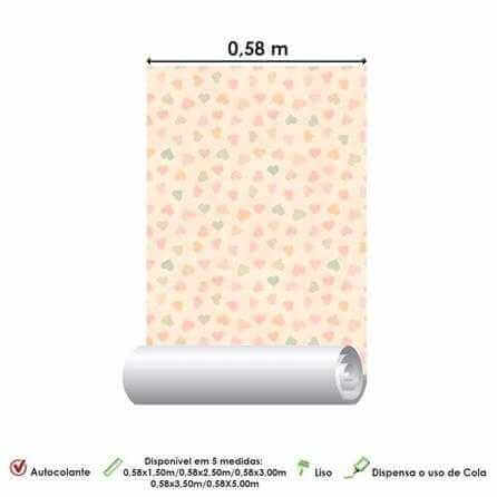 Papel de Parede Adesivo Coração Colorido 127274729 - Papel na Parede