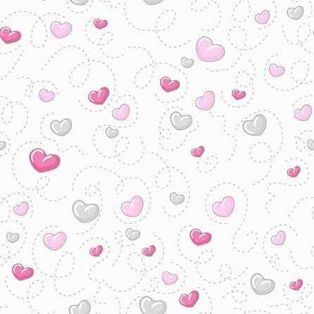 Papel de Parede Adesivo Coração Rosa e Cinza 169361837 - Papel na Parede