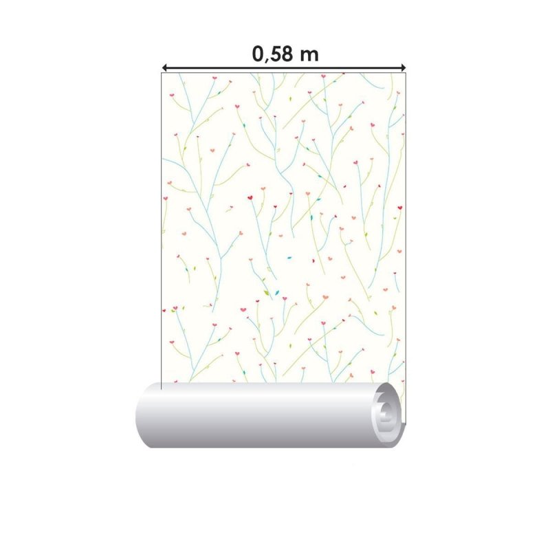 Papel de Parede Adesivo Corações N010081 - Papel na Parede