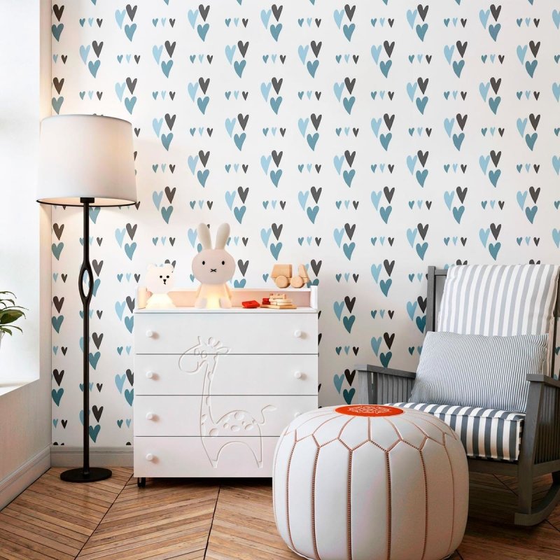 Papel de Parede Adesivo Corações N010163 - Papel na Parede