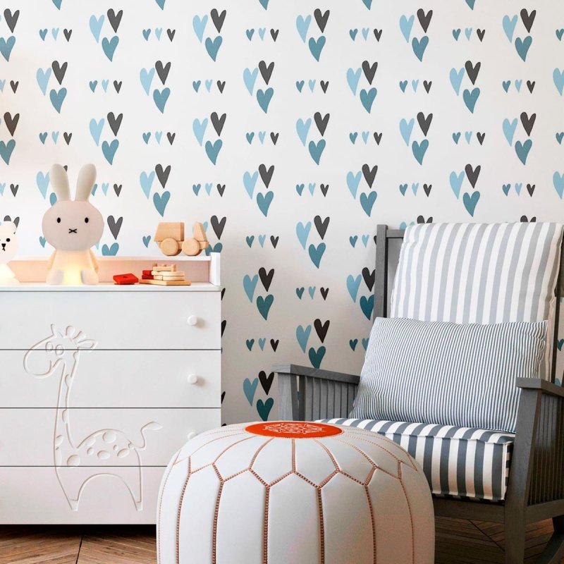 Papel de Parede Adesivo Corações N010163 - Papel na Parede