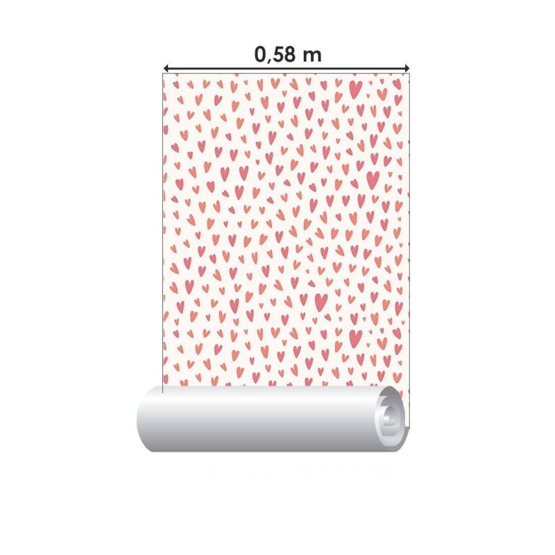 Papel de Parede Adesivo Corações N015172 - Papel na Parede