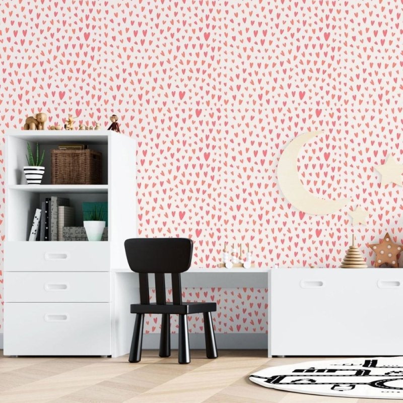 Papel de Parede Adesivo Corações N015172 - Papel na Parede