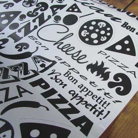 Papel de Parede Adesivo Cozinha Pizza Palavras 250666969 - Papel na Parede