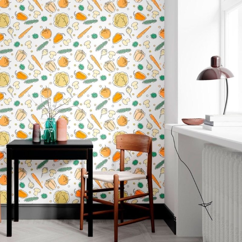 Papel de Parede Adesivo Cozinha Vegetais N012083 - Papel na Parede