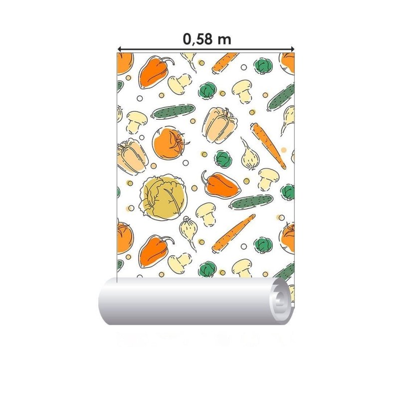 Papel de Parede Adesivo Cozinha Vegetais N012083 - Papel na Parede