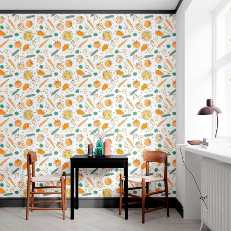 Papel de Parede Adesivo Cozinha Vegetais N012083 - Papel na Parede