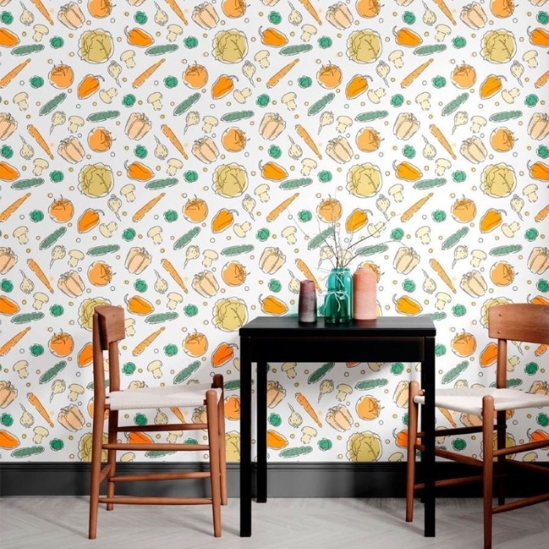 Papel de Parede Adesivo Cozinha Vegetais N012083 - Papel na Parede
