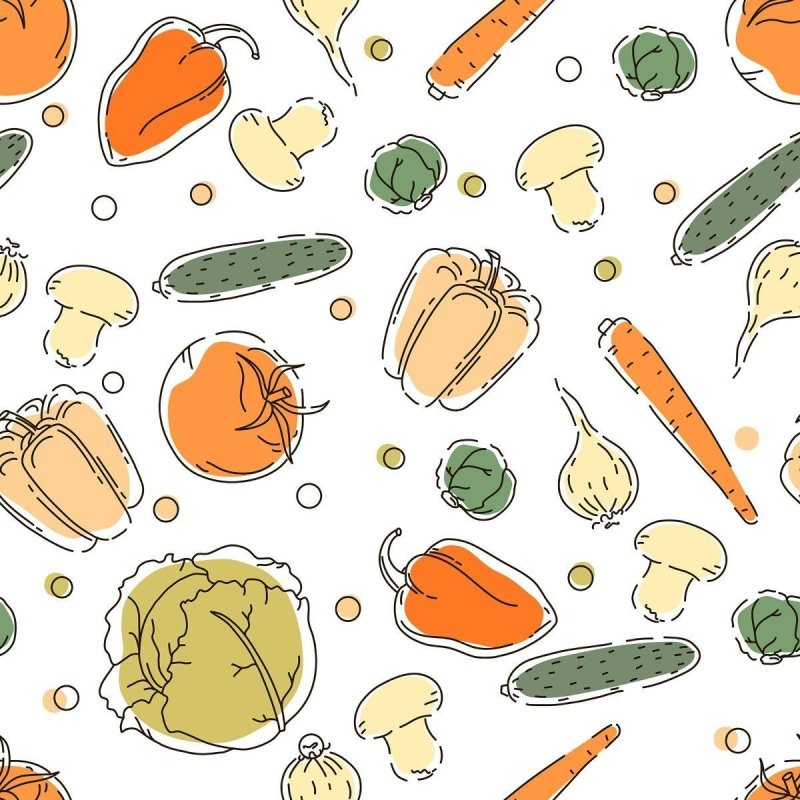 Papel de Parede Adesivo Cozinha Vegetais N012083 - Papel na Parede