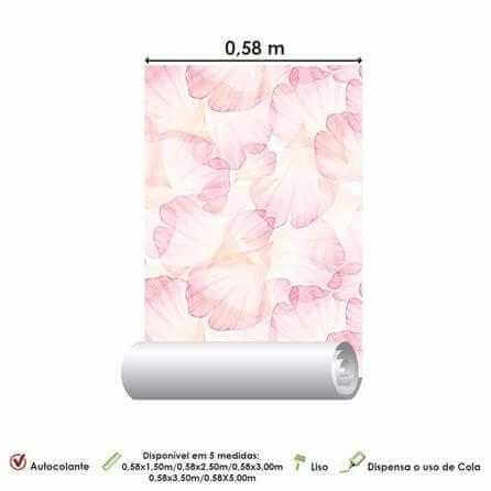 PAPEL DE PAREDE ADESIVO DE ROSAS 168 - Papel na Parede