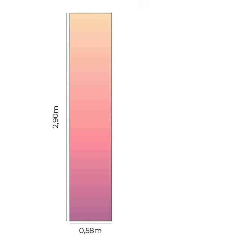 Papel de Parede Adesivo Degradê Laranja e Rosa N05173 - Papel na Parede