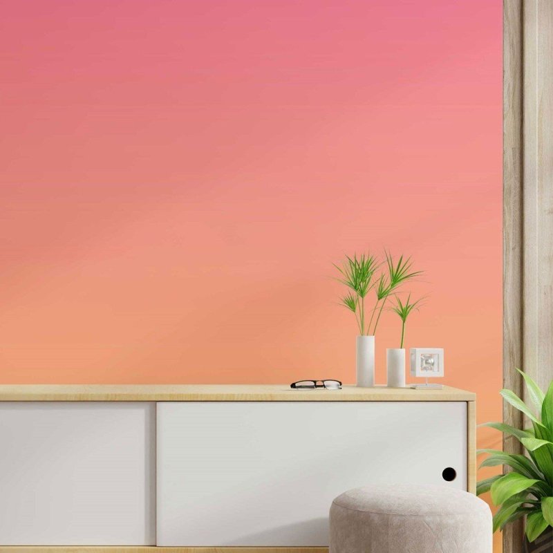 Papel de Parede Adesivo degradê Rosa Laranja N014063 - Papel na Parede