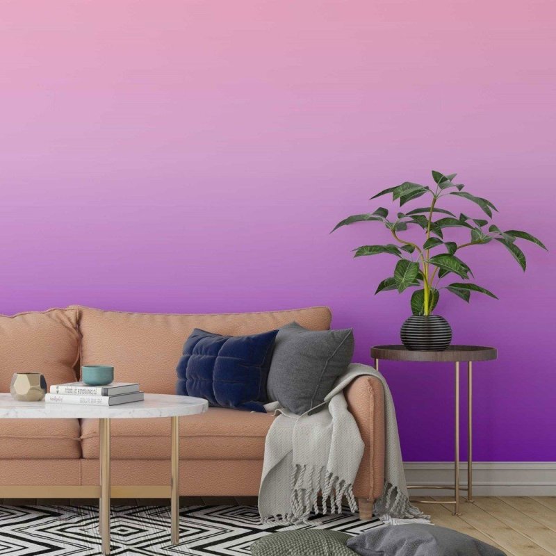 Papel de Parede Adesivo degradê rosa roxo N014066 - Papel na Parede