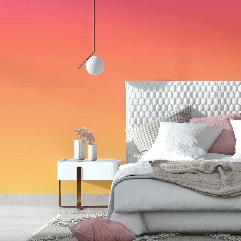 Papel de Parede Adesivo degradê roxo amarelo N014069 - Papel na Parede