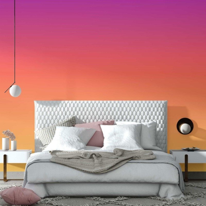 Papel de Parede Adesivo degradê roxo amarelo N014069 - Papel na Parede