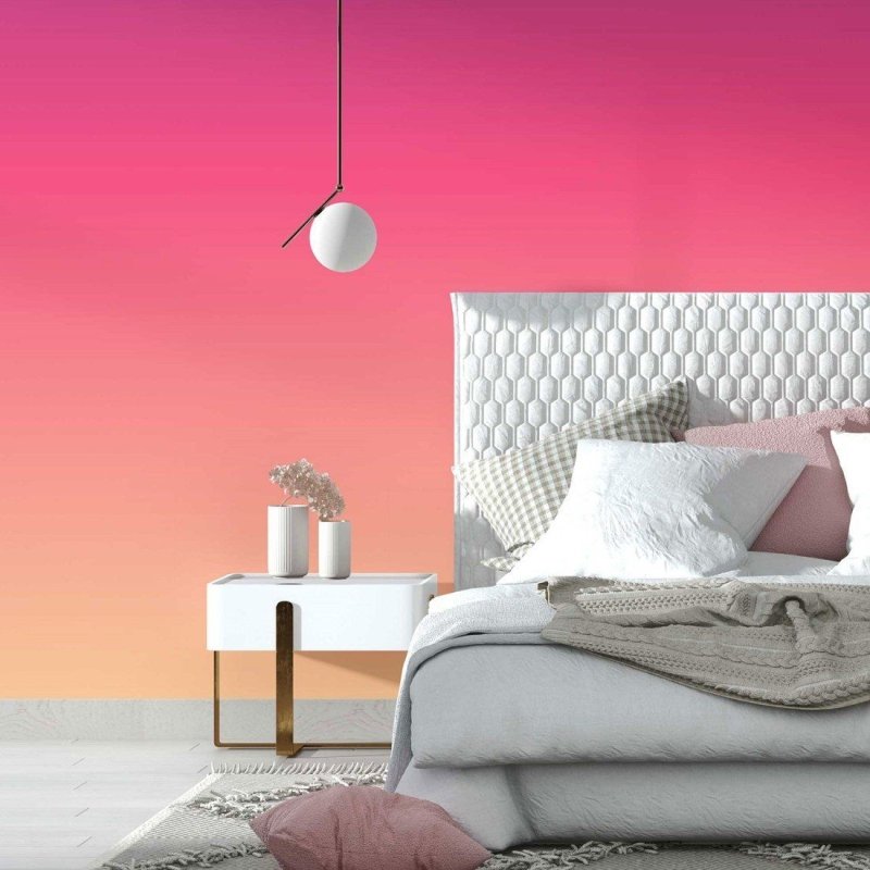 Papel de Parede Adesivo degradê roxo laranja N014065 - Papel na Parede