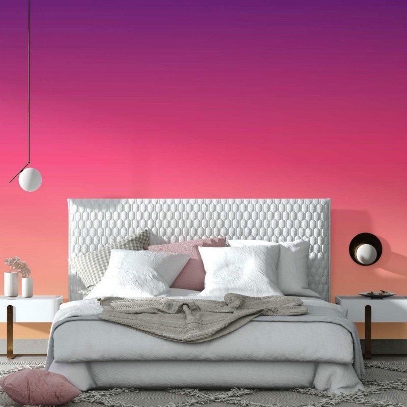 Papel de Parede Adesivo degradê roxo laranja N014065 - Papel na Parede