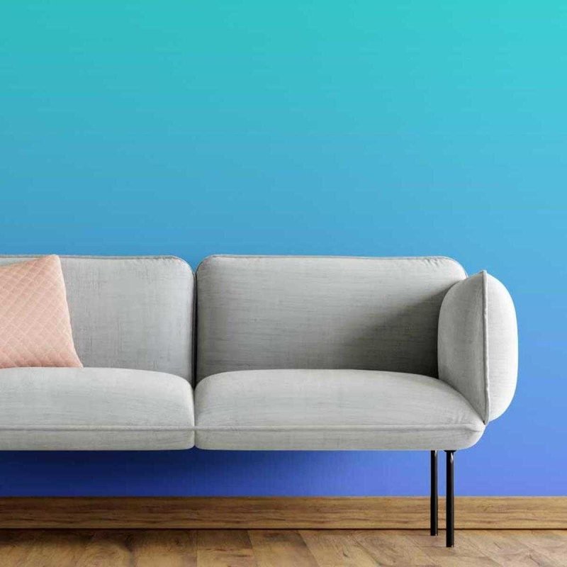 Papel de Parede Adesivo Degradê Verde e Azul Bic N05163 - Papel na Parede