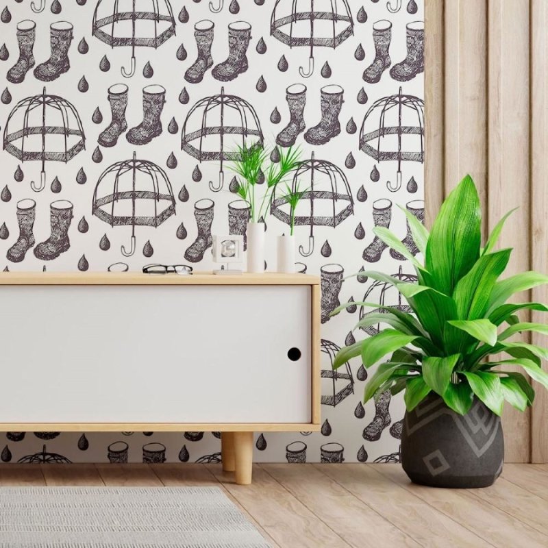 Papel de Parede Adesivo Dia Chuvoso N013169 - Papel na Parede