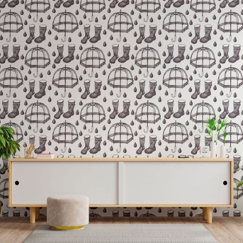 Papel de Parede Adesivo Dia Chuvoso N013169 - Papel na Parede
