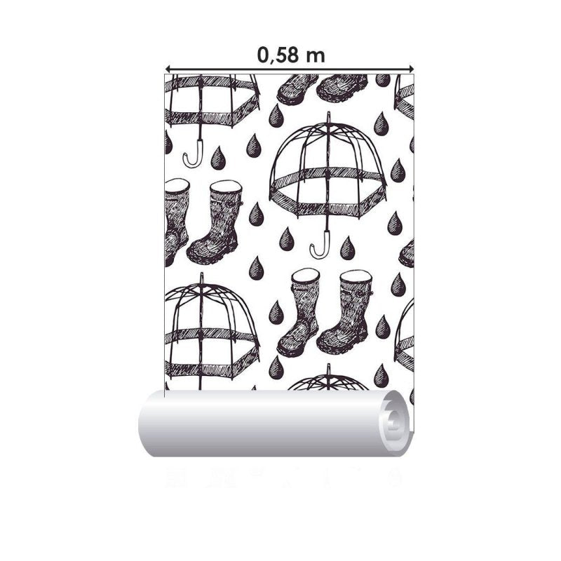 Papel de Parede Adesivo Dia Chuvoso N013169 - Papel na Parede