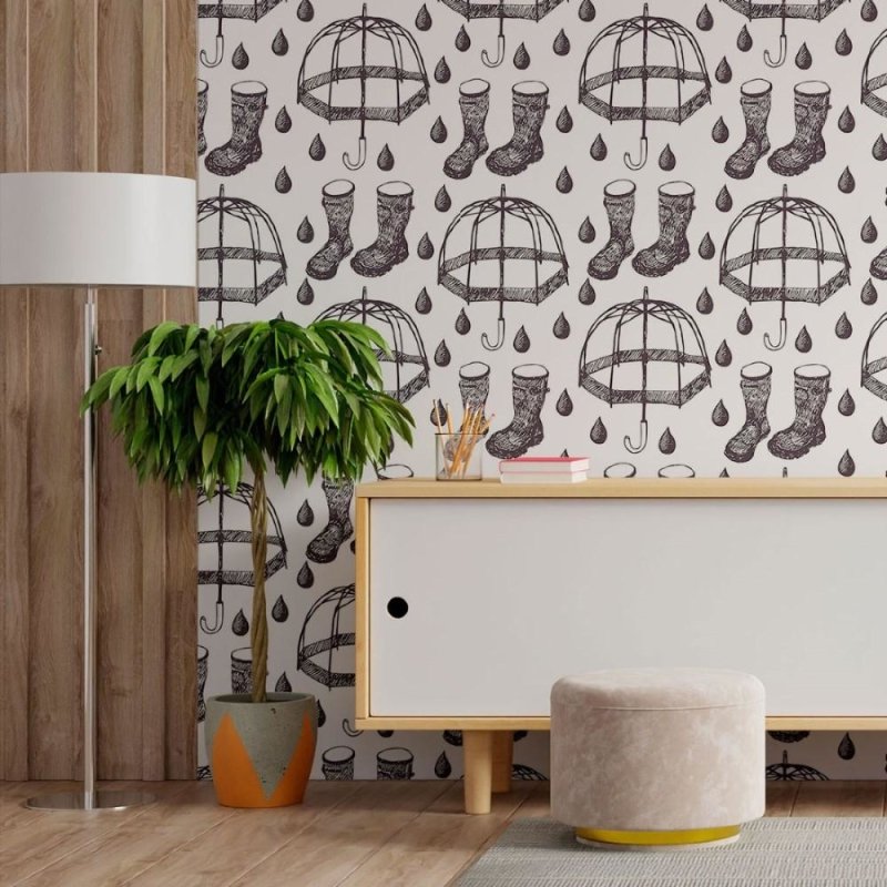 Papel de Parede Adesivo Dia Chuvoso N013169 - Papel na Parede