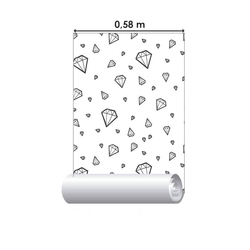 Papel de Parede Adesivo Diamantes N010058 - Papel na Parede