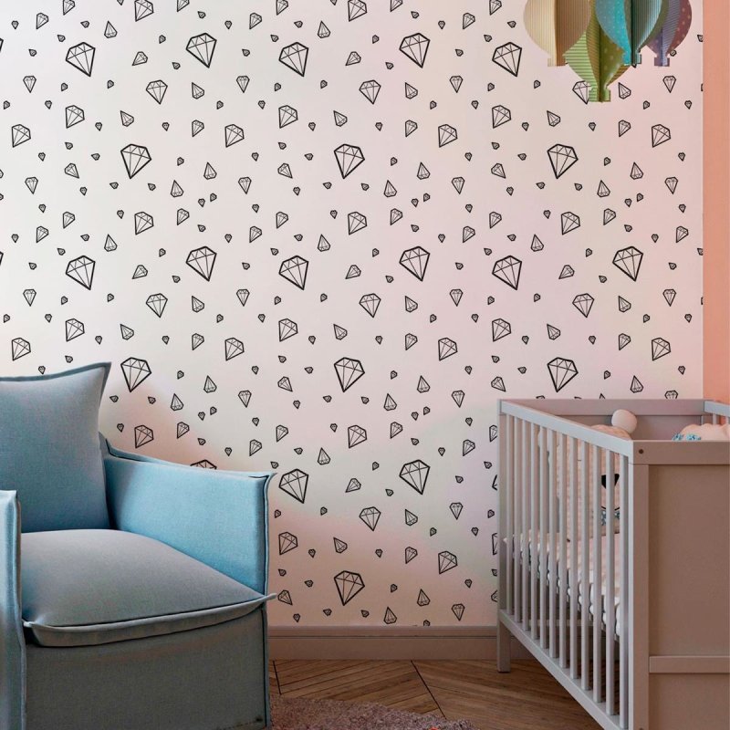 Papel de Parede Adesivo Diamantes N010058 - Papel na Parede
