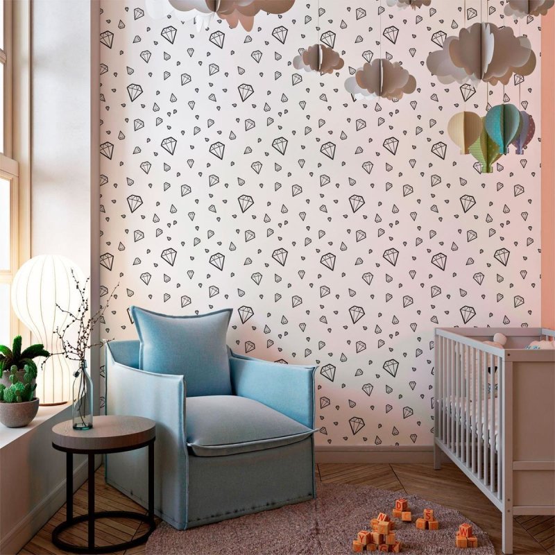 Papel de Parede Adesivo Diamantes N010058 - Papel na Parede