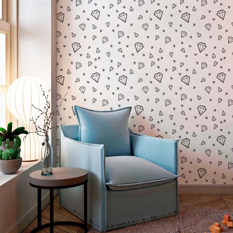 Papel de Parede Adesivo Diamantes N010058 - Papel na Parede