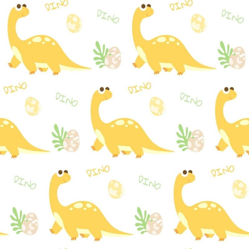 Papel de Parede Adesivo Dinossauro Amarelo N06259 - Papel na Parede