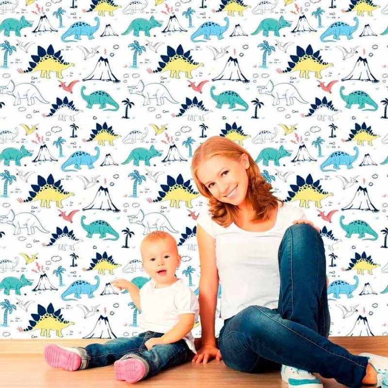 Papel de Parede Adesivo Dinossauro Kids 10623789 - Papel na Parede