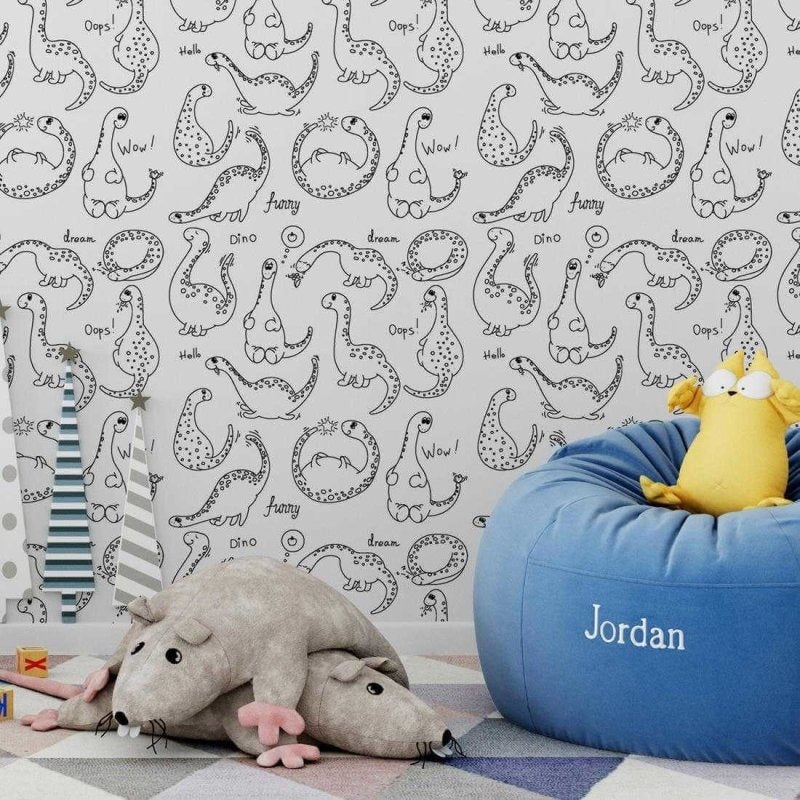 Papel de Parede Adesivo dinossauro Para Colorir 383705695 - Papel na Parede