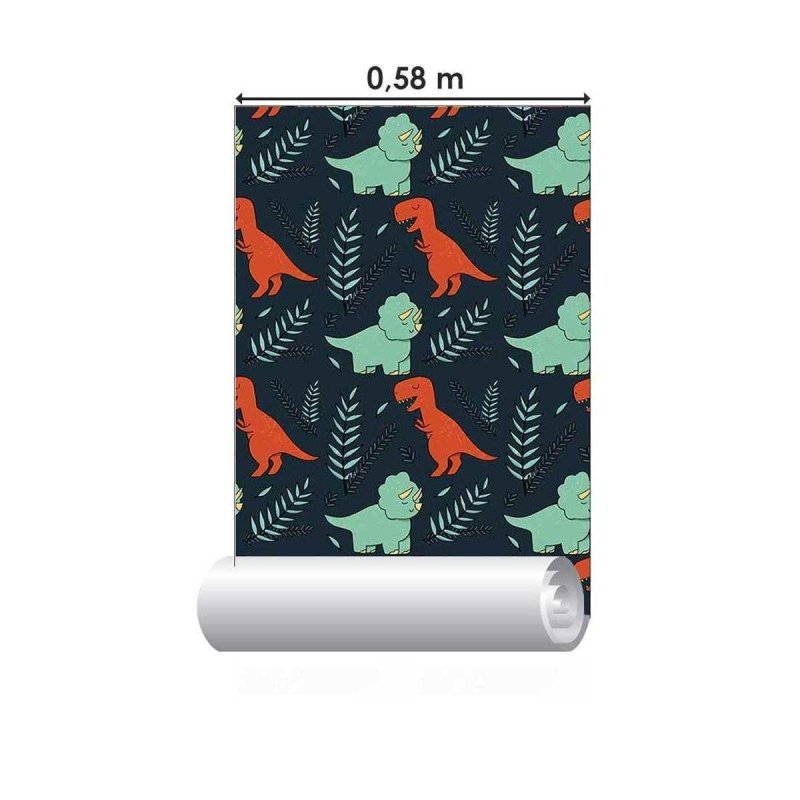 Papel de Parede Adesivo Dinossauros Infantil N05099 - Papel na Parede