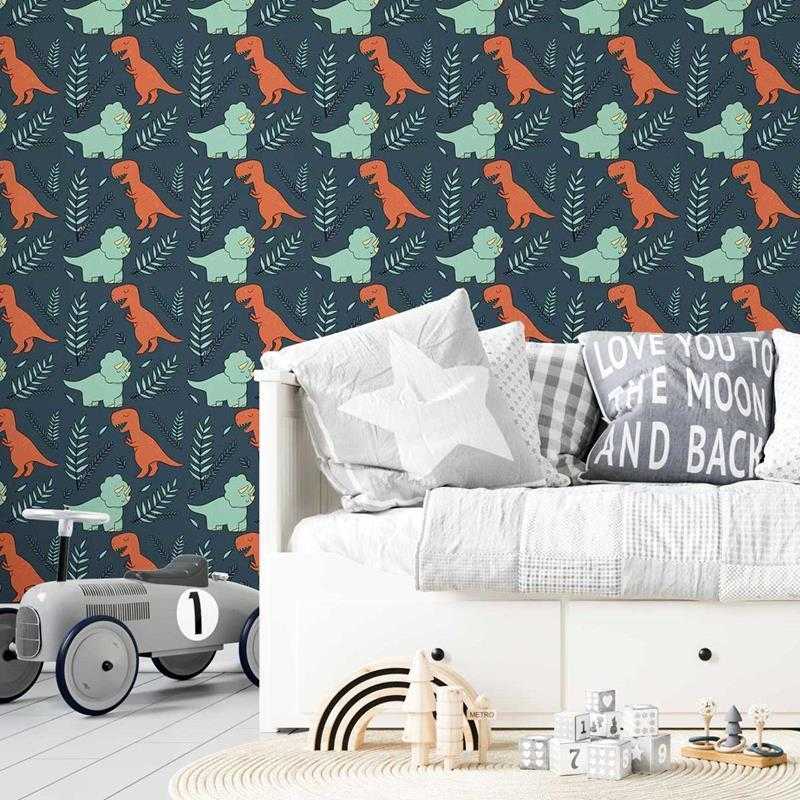 Papel de Parede Adesivo Dinossauros Infantil N05099 - Papel na Parede