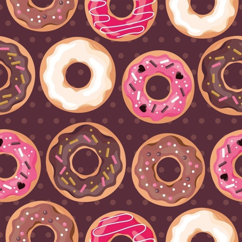 Papel de Parede Adesivo Donuts Doces N018007 - Papel na Parede