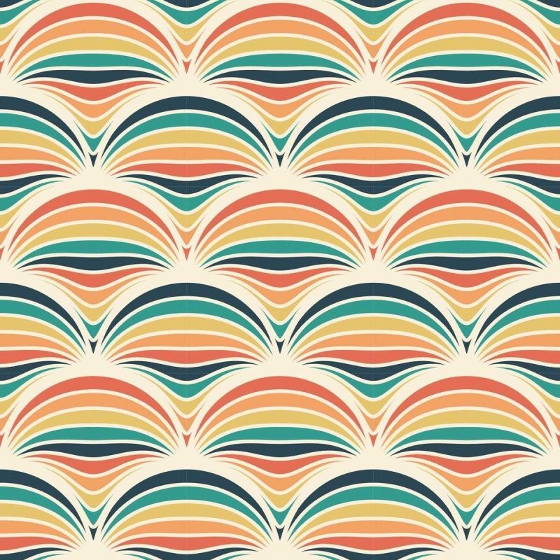 Papel de Parede Adesivo Escama de Peixe Colorida N04158 - Papel na Parede